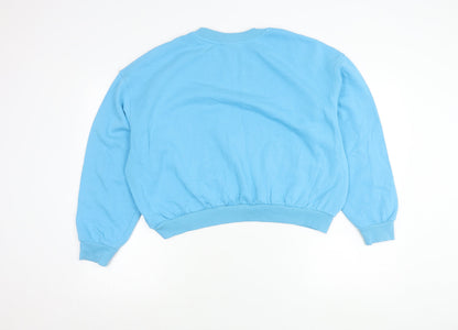 H&M Divided Women Blue NASA Graphic Crew Neck Pullover Sweatshirt XL