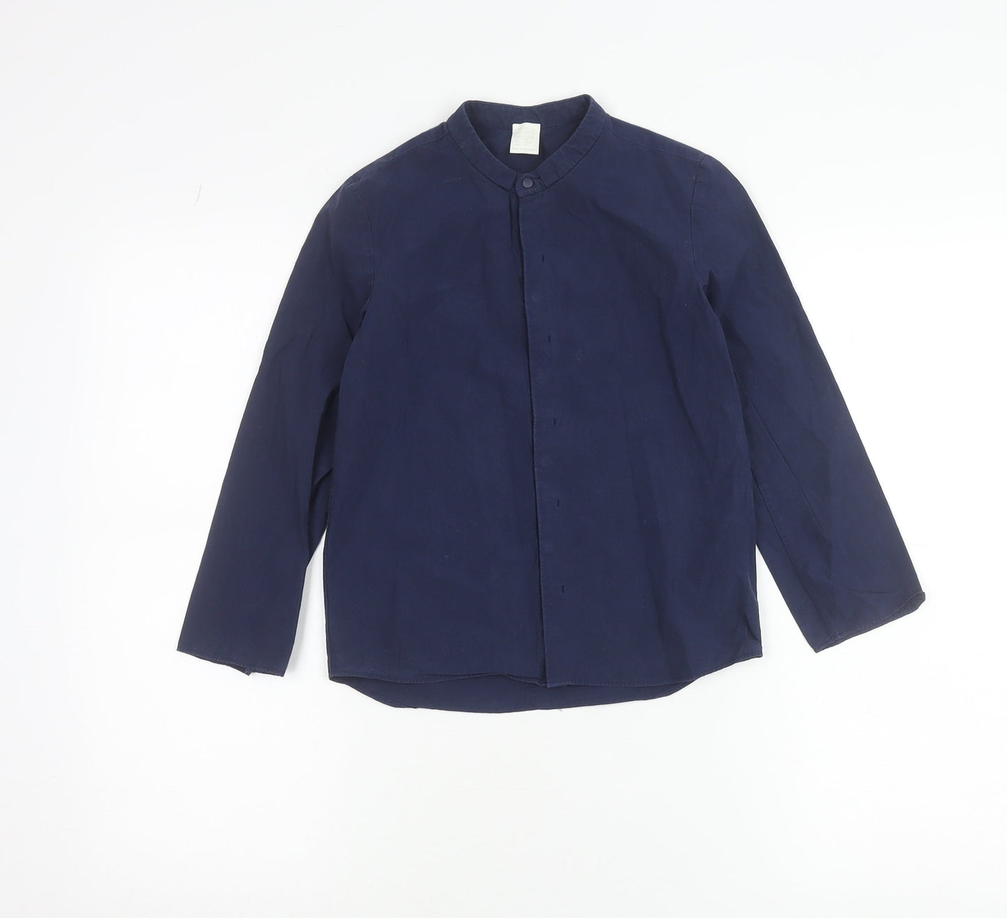 COS Boys Blue 7-8 Years Cotton Long Sleeve Button-Up Shirt