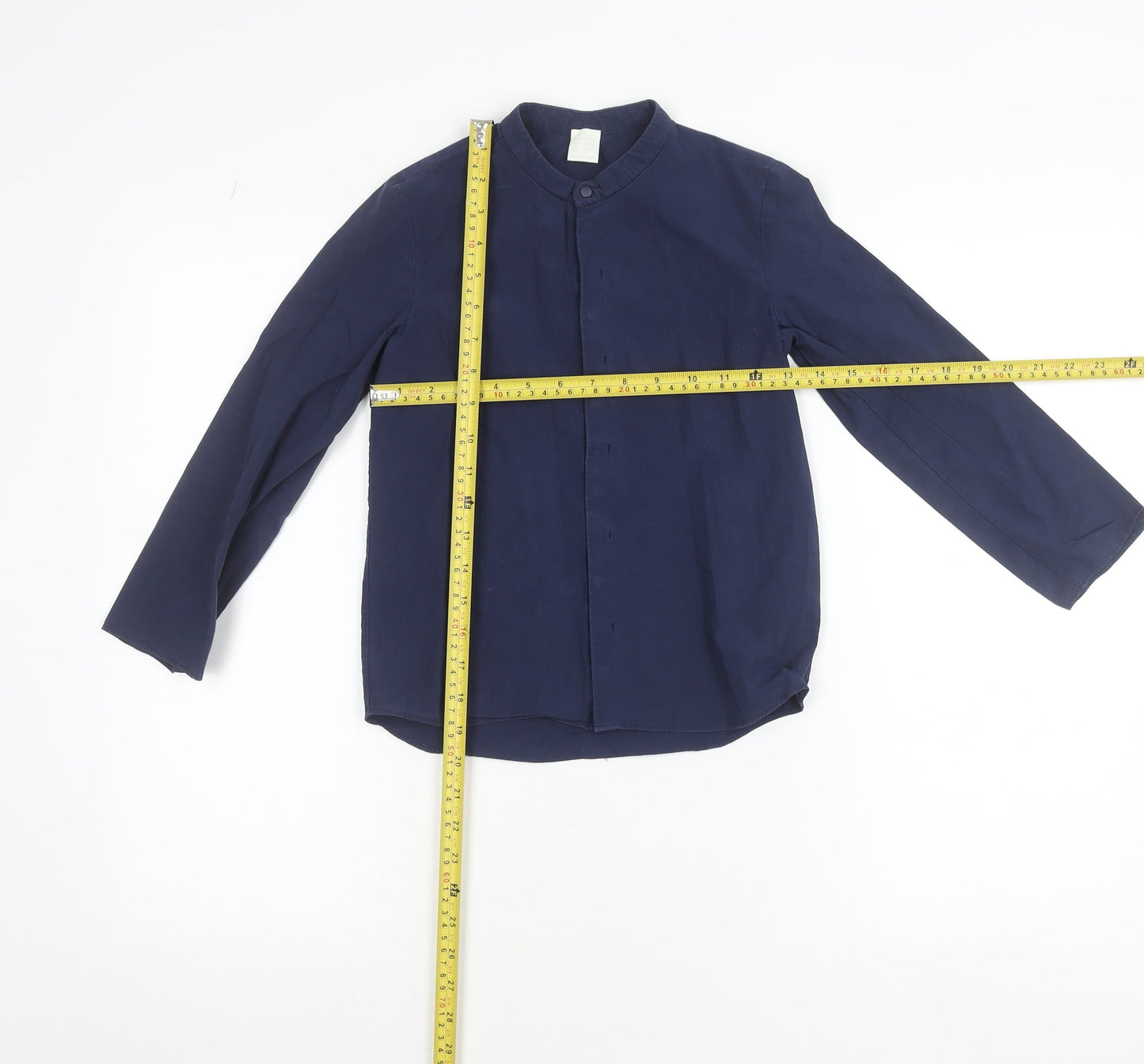 COS Boys Blue 7-8 Years Cotton Long Sleeve Button-Up Shirt