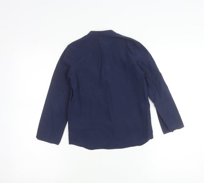 COS Boys Blue 7-8 Years Cotton Long Sleeve Button-Up Shirt