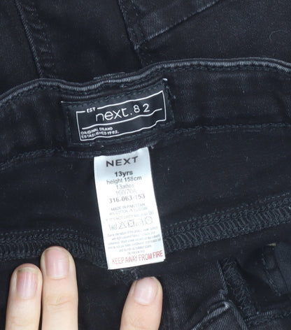 Next Teens Black Skinny Jeans Size 13 Years Slim Fit Denim