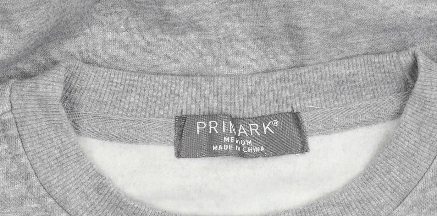 Primark Mens Grey Ireland Logo Sweatshirt Medium Crew Neck Fleece