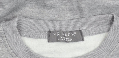 Primark Mens Grey Ireland Logo Sweatshirt Medium Crew Neck Fleece