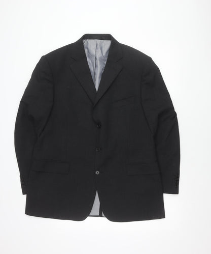 Marks and Spencer Men’s Charcoal Grey Wool Blend 44 M Regular Fit 3 Button Blazer
