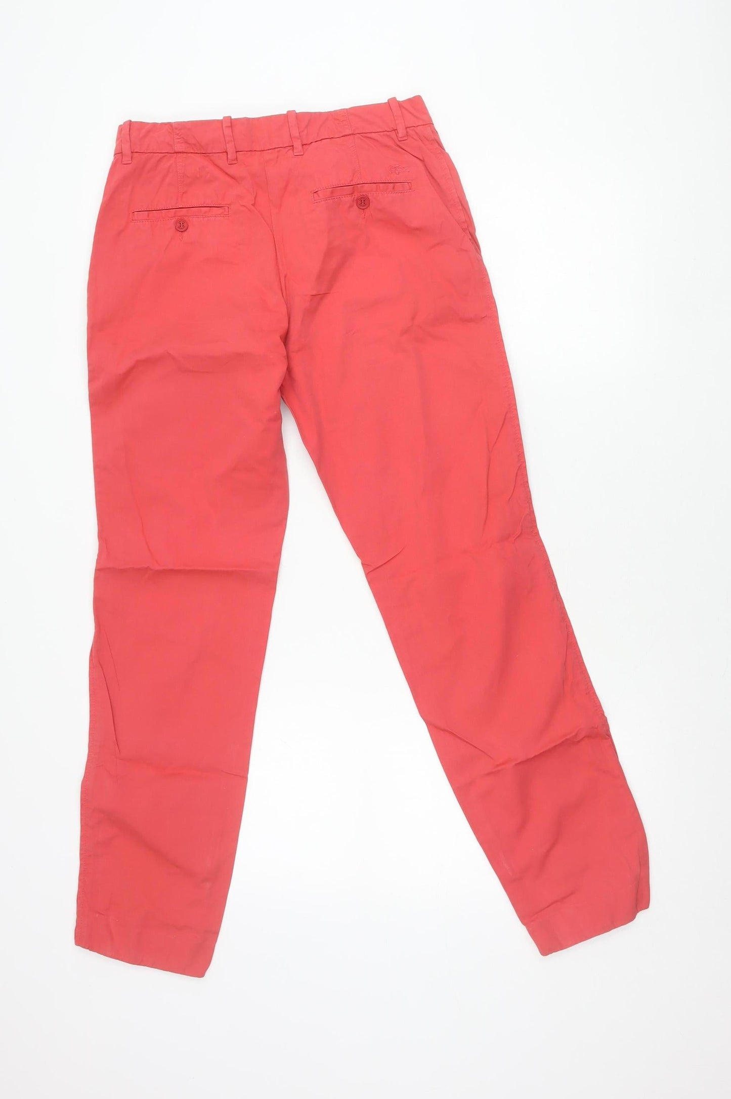 Womens UK Size 8 Lacoste Regular Fit Chino Pink Trousers