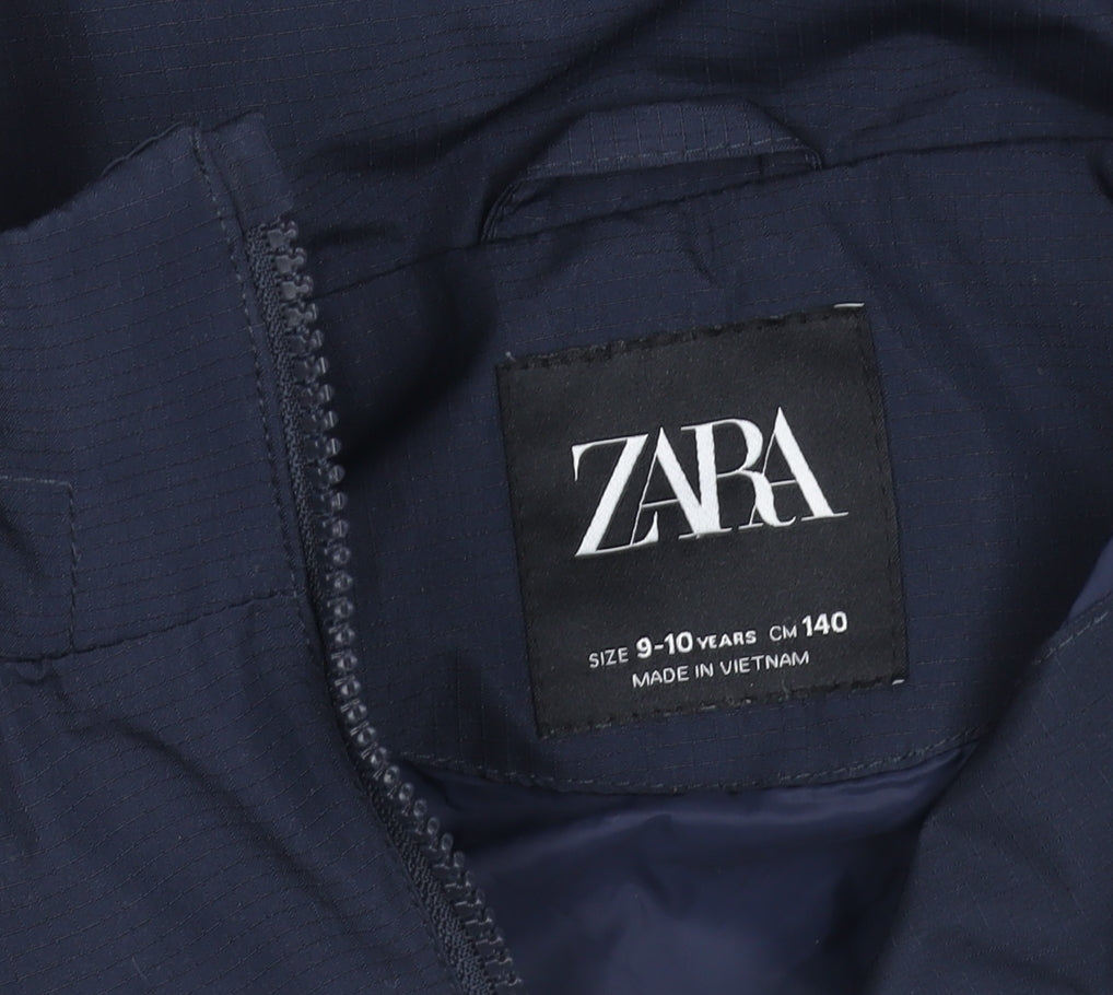 Zara Boys Multicoloured 9-10 Years Hooded Windbreaker Jacket