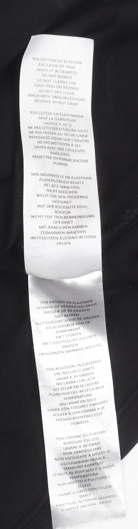 boohooMAN Men's Black Cotton Elastane Crew Neck T-Shirt Size M