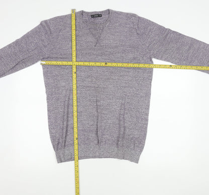Dunnes Men’s Purple V-Neck Cotton Knit Pullover Jumper Size M
