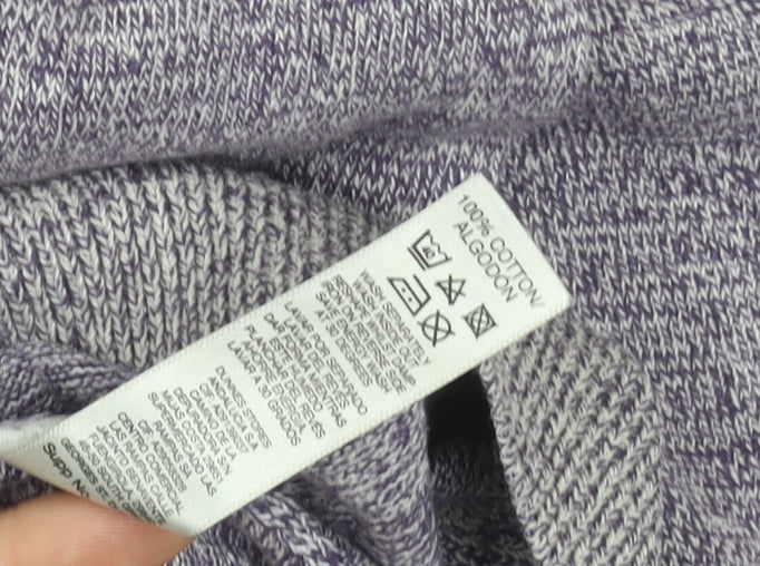 Dunnes Men’s Purple V-Neck Cotton Knit Pullover Jumper Size M