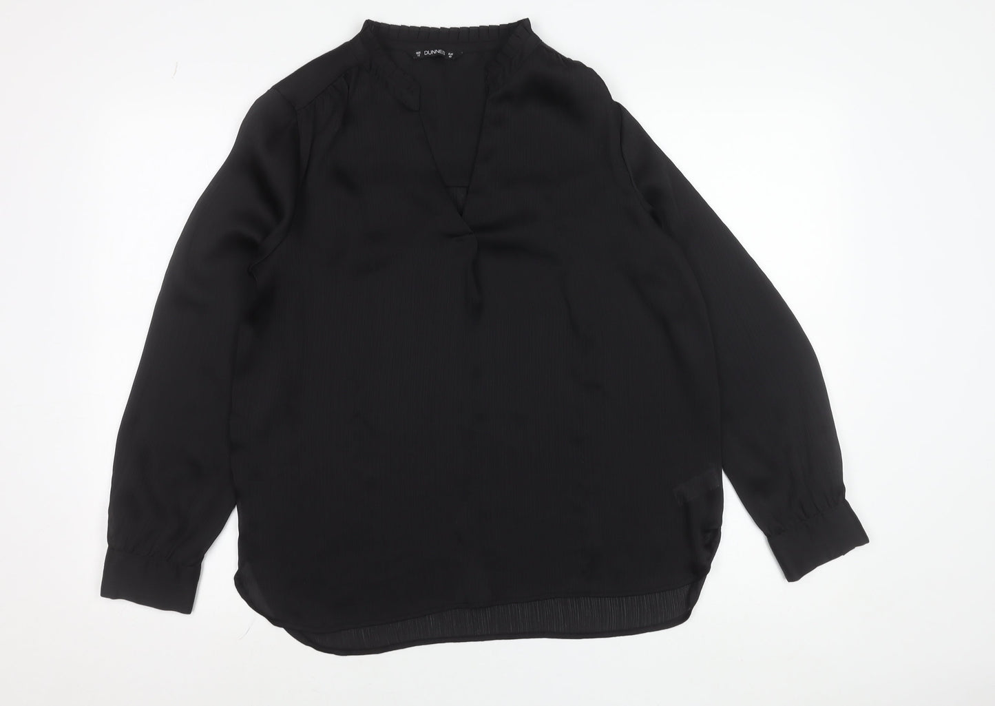 Dunnes Women’s Black Size 12 Long Sleeve Tunic Blouse