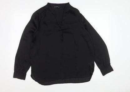 Dunnes Women’s Black Size 12 Long Sleeve Tunic Blouse