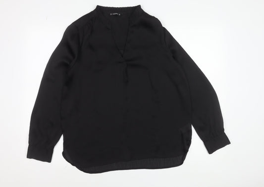 Dunnes Women’s Black Size 12 Long Sleeve Tunic Blouse