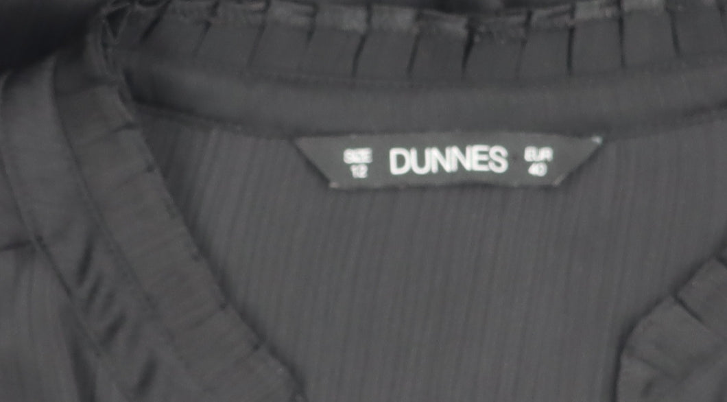 Dunnes Women’s Black Size 12 Long Sleeve Tunic Blouse