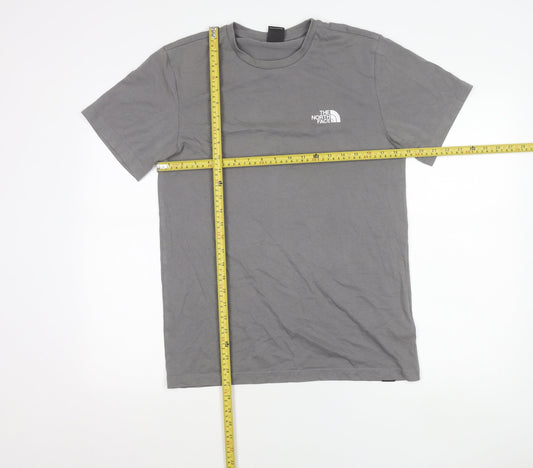 The North Face Mens Grey Short Sleeve Crew Neck T-Shirt Size S Regular Fit