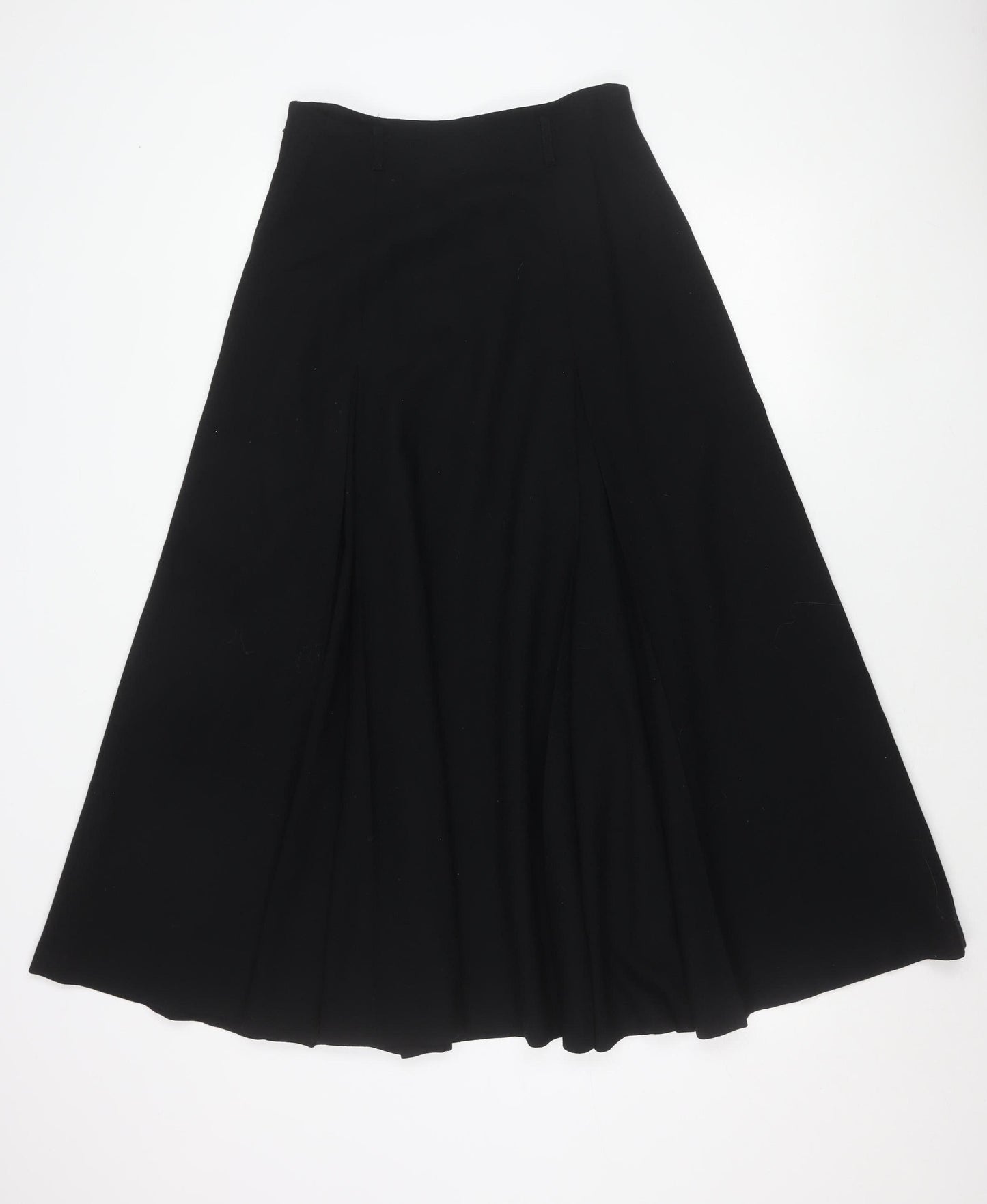Liz Claiborne Women Black A-Line Midi Skirt High Waist