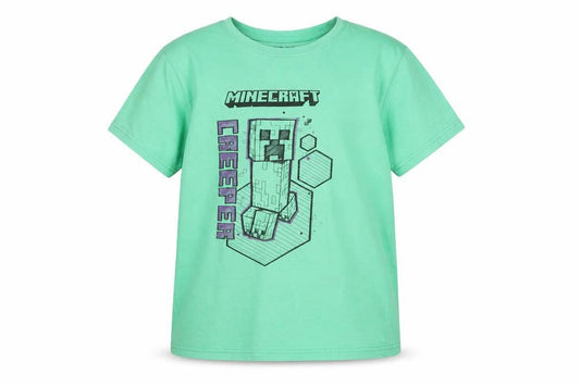 Minecraft Boys Green Creeper Graphic T-Shirt 10-11 Years 100% Cotton