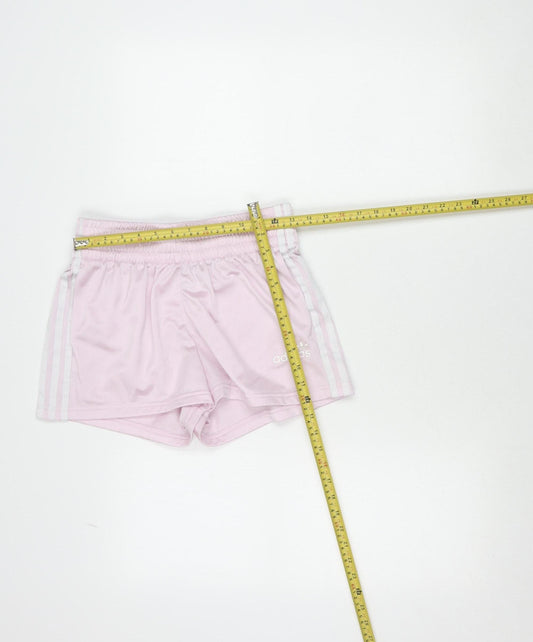 Adidas Womens Pink Biker Activewear Shorts Size 10 Elastic Waist