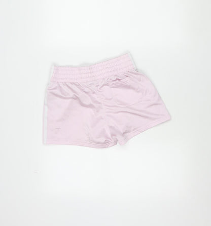 Adidas Womens Pink Biker Activewear Shorts Size 10 Elastic Waist