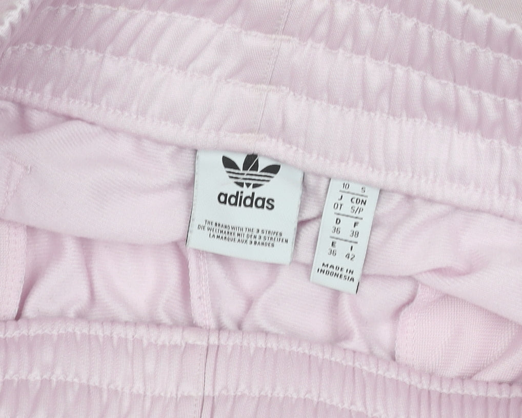 Adidas Womens Pink Biker Activewear Shorts Size 10 Elastic Waist