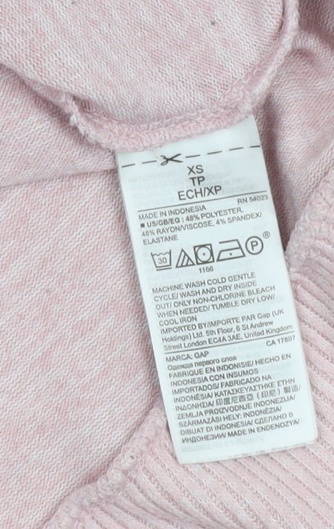 GAP Women’s Pink Cowl Neck Long Sleeve Pullover Jumper XS