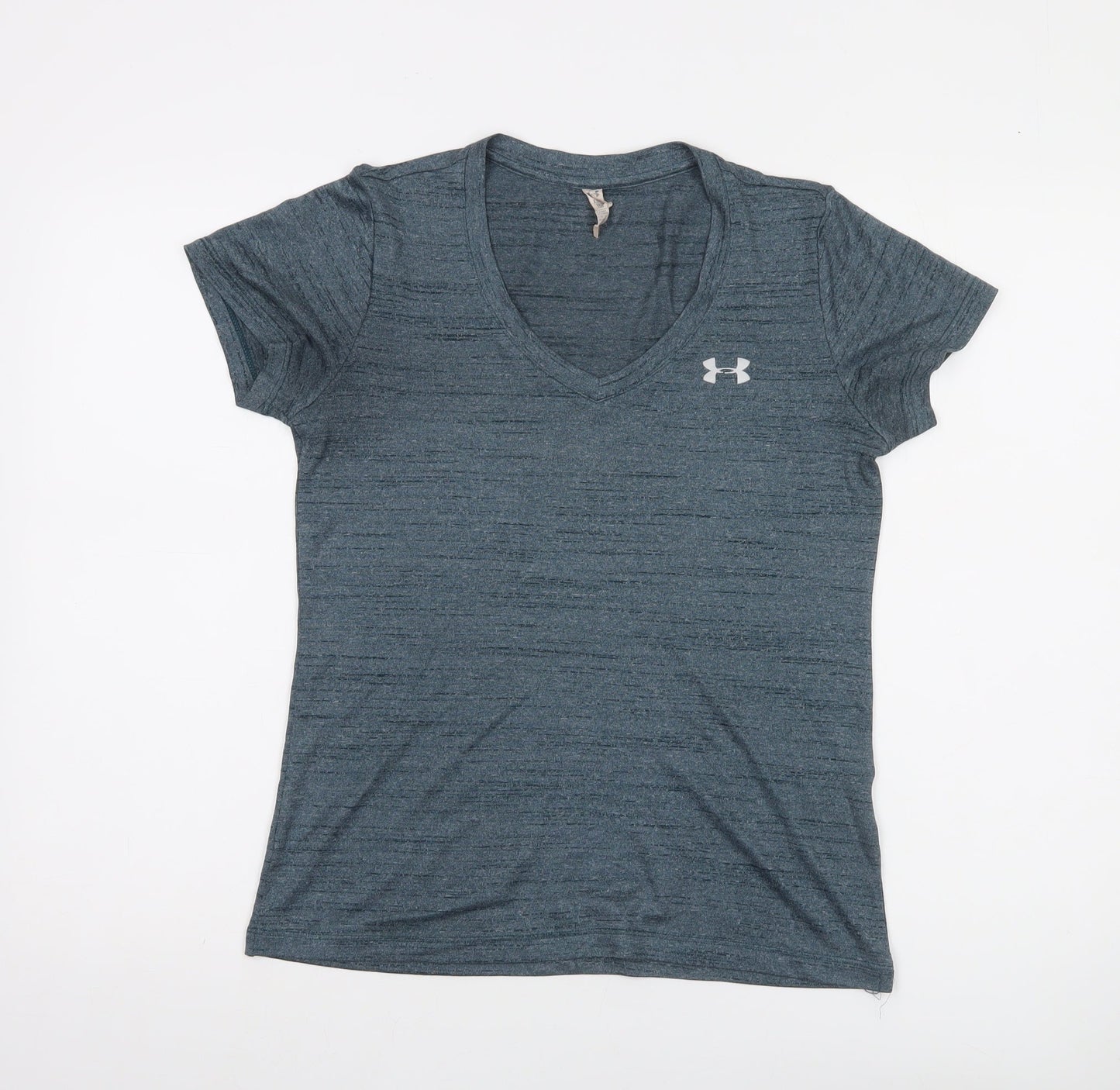 Under Armour Womens Blue XS V-Neck Short Sleeve Activewear Top