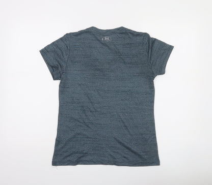 Under Armour Womens Blue XS V-Neck Short Sleeve Activewear Top