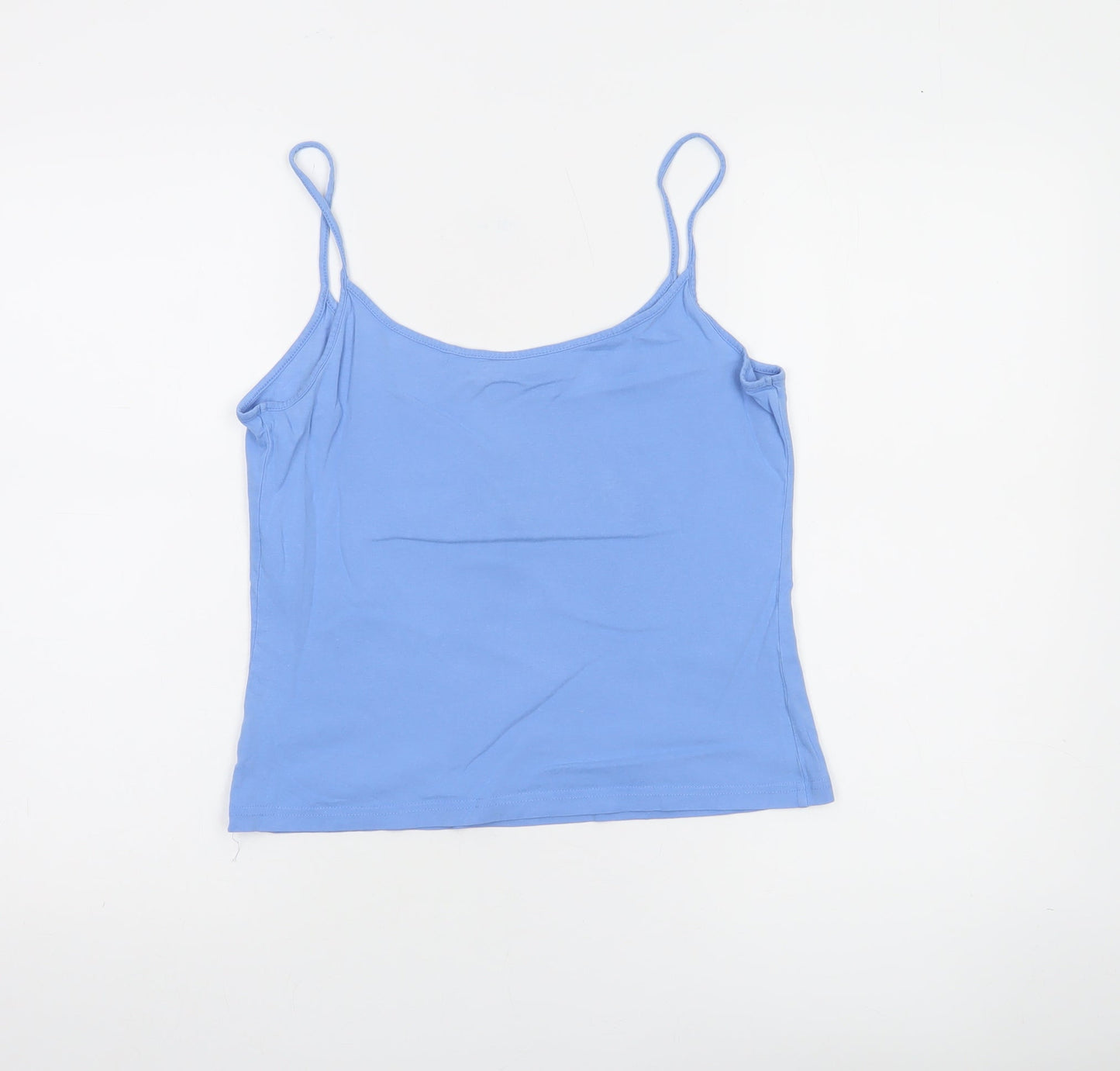Marks & Spencer Women Blue Cami Nightshirt UK 12 Cotton Sleeveless