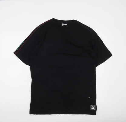 Puma Men's Black Short Sleeve Cotton Crew Neck T-Shirt Size S