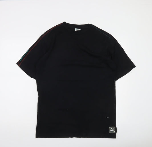Puma Men's Black Short Sleeve Cotton Crew Neck T-Shirt Size S