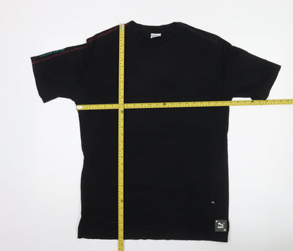 Puma Men's Black Short Sleeve Cotton Crew Neck T-Shirt Size S