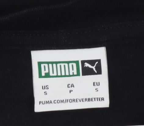 Puma Men's Black Short Sleeve Cotton Crew Neck T-Shirt Size S