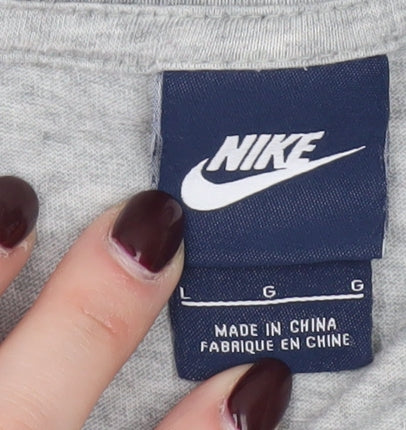 Nike Women's Grey Sleeveless Tank Top L Sports Jersey