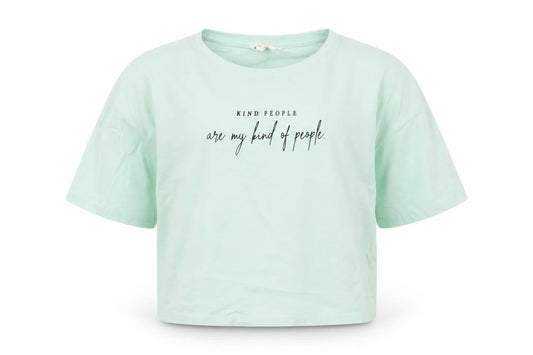 Candy Couture Girls Green Cropped Graphic T-Shirt 10 Years