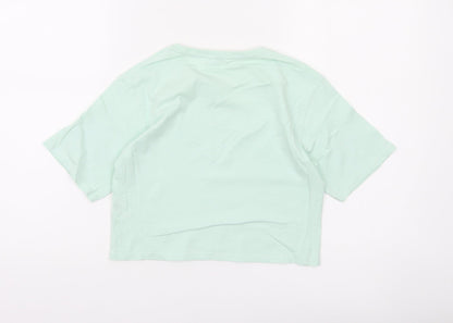 Candy Couture Girls Green Cropped Graphic T-Shirt 10 Years