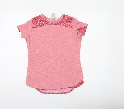 Decathlon Girls Pink Short Sleeve Lightweight Active T-Shirt 14-15 Years