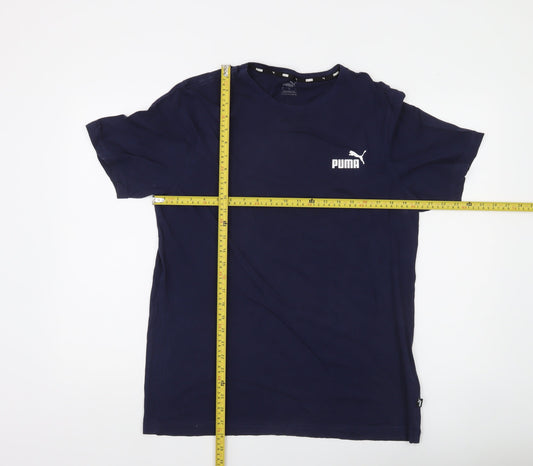 Puma Men's Blue Crew Neck Short Sleeve Regular Fit T-Shirt L