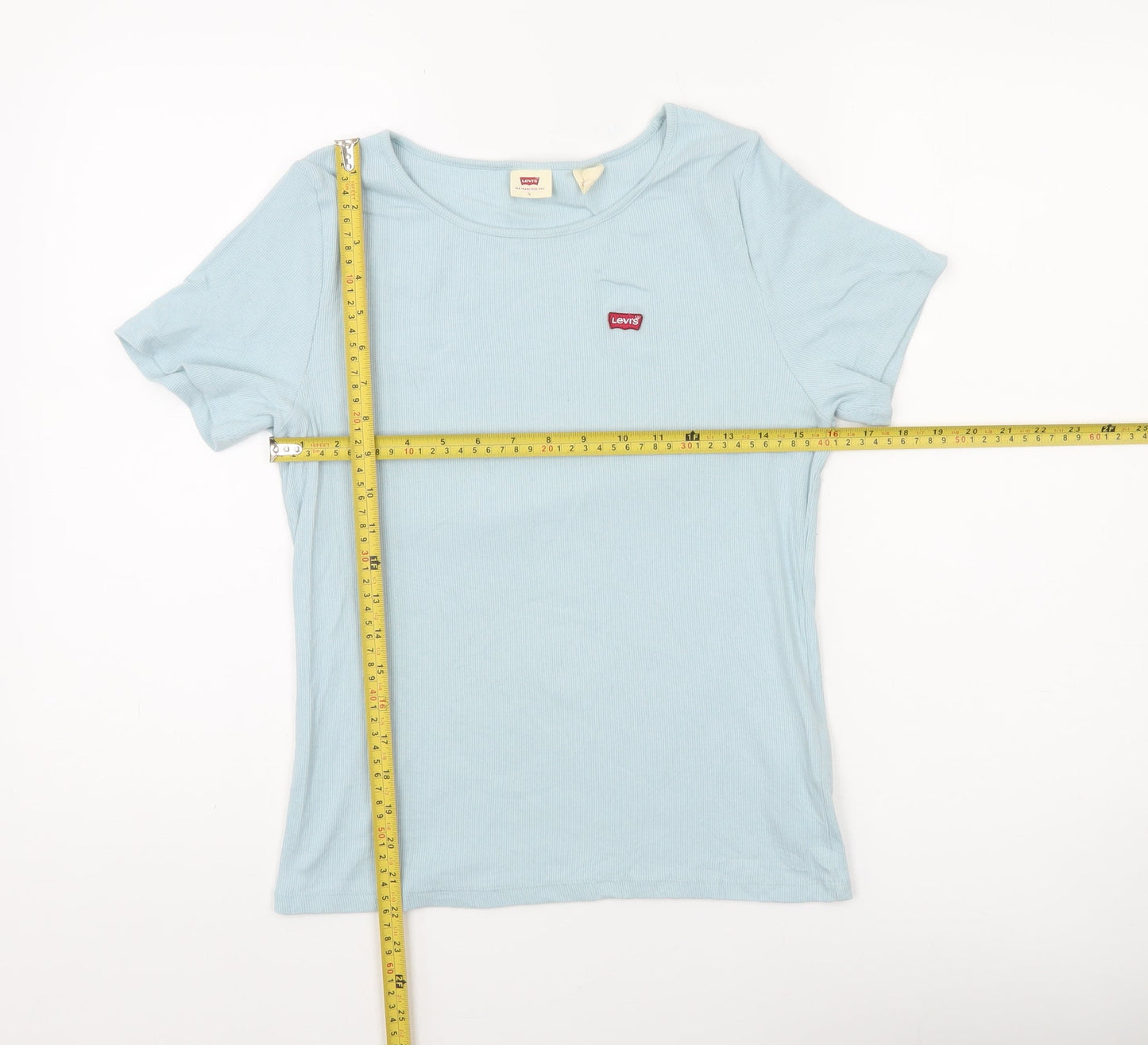Levi's Women's Blue Basic Cotton T-Shirt Size L Short Sleeve