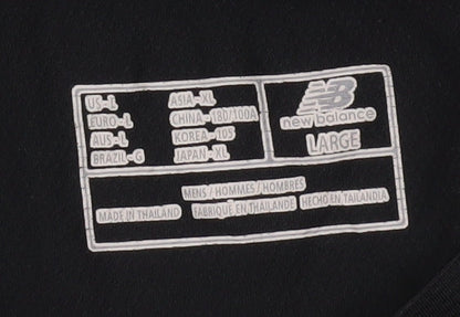 New Balance Men's Black Active T-Shirt L Lightweight Running Top