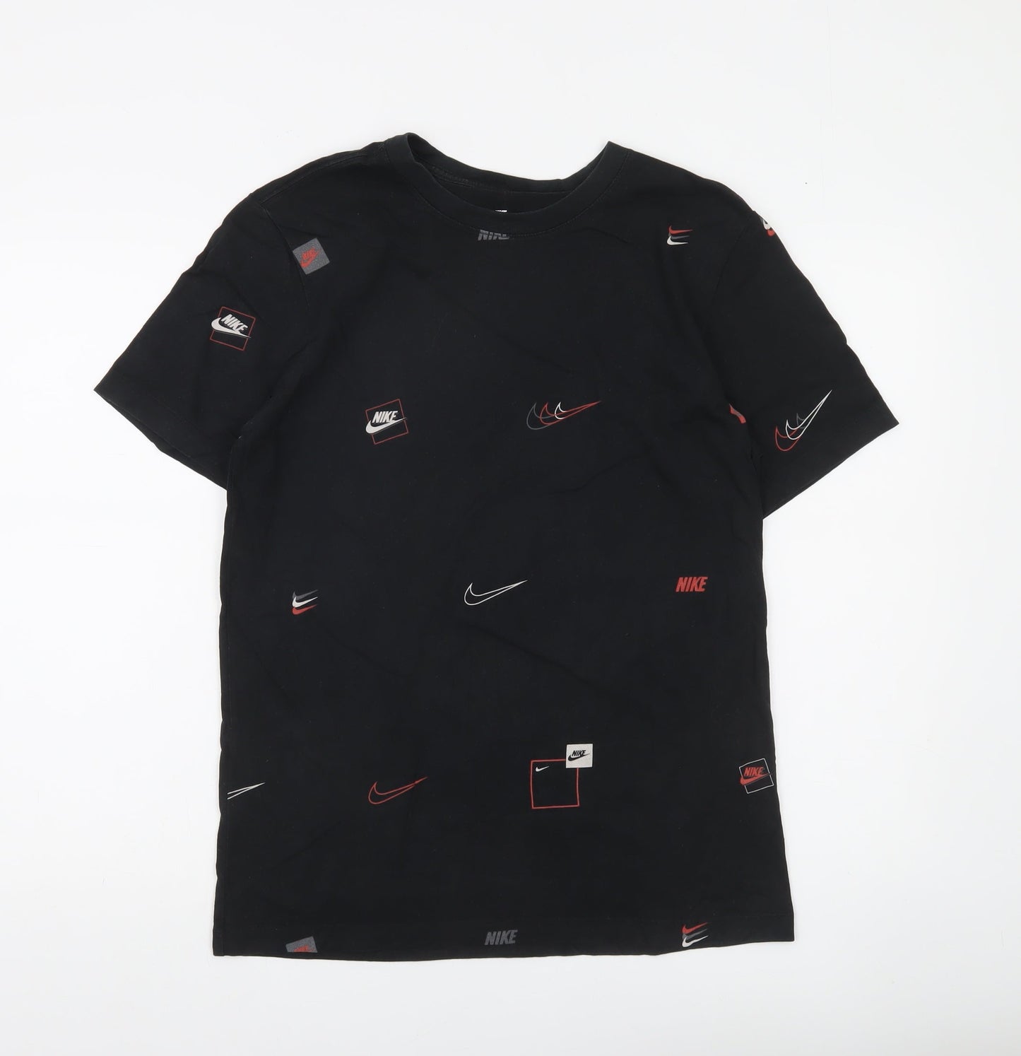 Nike Men's Black Small Graphic Logo Sports T-Shirt