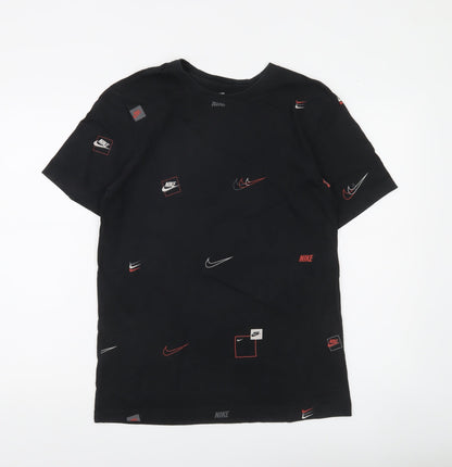 Nike Men's Black Small Graphic Logo Sports T-Shirt