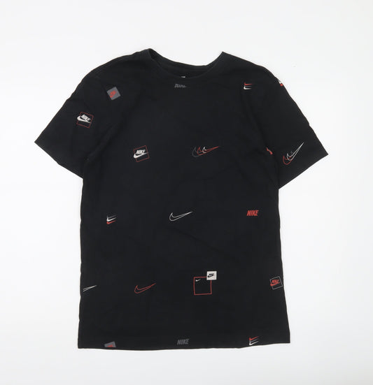Nike Men's Black Small Graphic Logo Sports T-Shirt