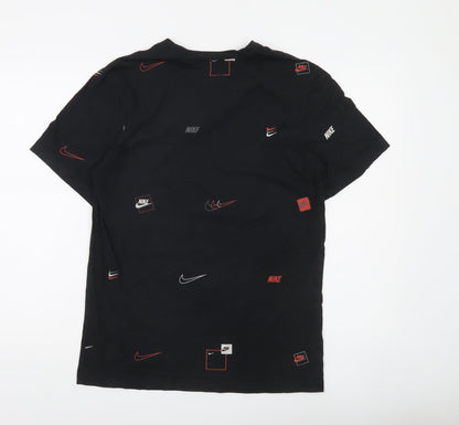 Nike Men's Black Small Graphic Logo Sports T-Shirt