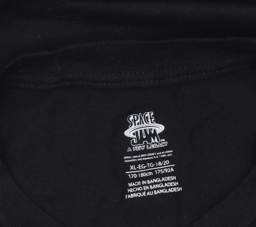 Space Jam Boys Black XL T-Shirt A New Legacy Graphic Tee