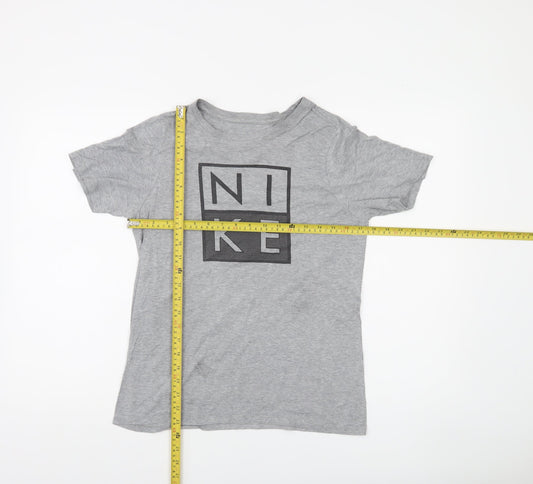 Nike Boys Grey Athletic Cut Logo T-Shirt 12-13 Years