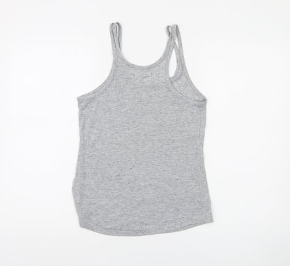 Reebok Womens Grey Small Racerback Tank Top Soft Jersey Activewear