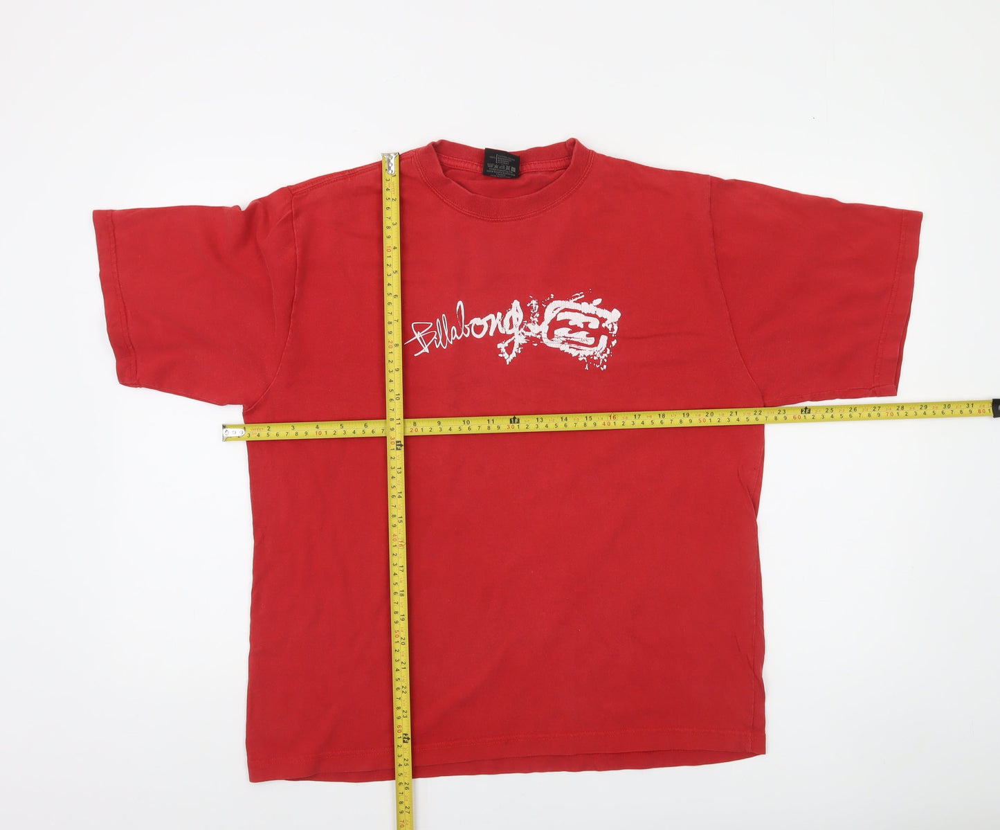 Billabong Boys Red 16 Years Graphic Logo Cotton Surf T-Shirt