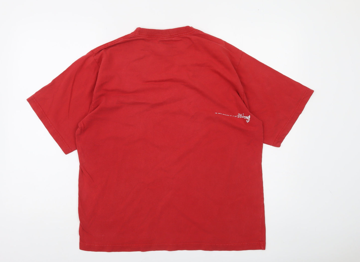Billabong Boys Red 16 Years Graphic Logo Cotton Surf T-Shirt
