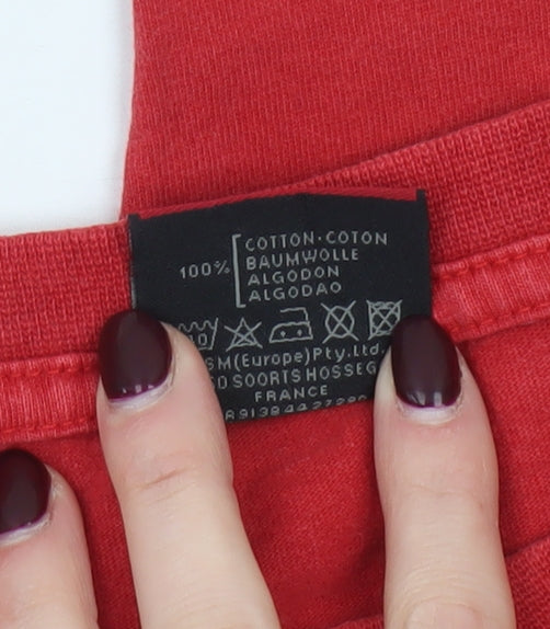 Billabong Boys Red 16 Years Graphic Logo Cotton Surf T-Shirt