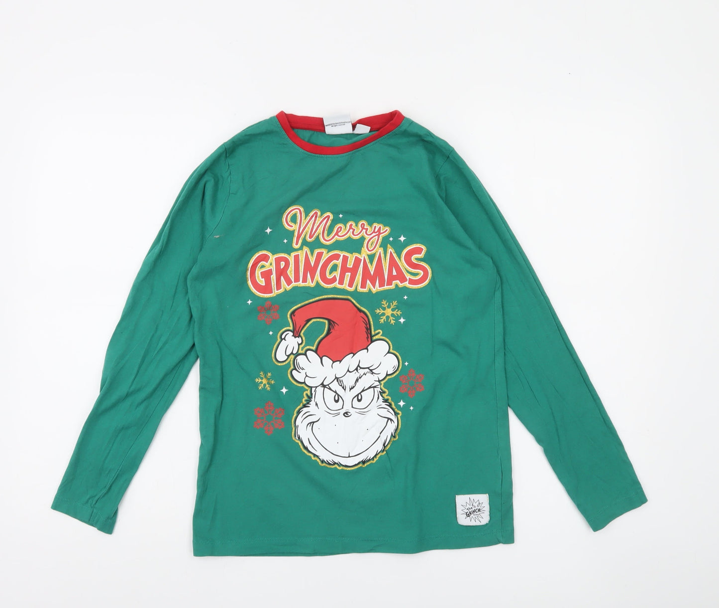 The Grinch Boys Green Long Sleeve Christmas Pyjama Top 11-12 Years
