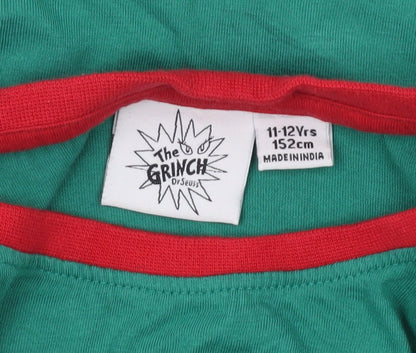 The Grinch Boys Green Long Sleeve Christmas Pyjama Top 11-12 Years